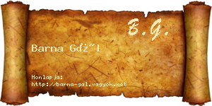 Barna Gál névjegykártya