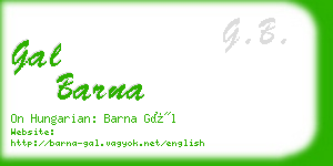 gal barna business card